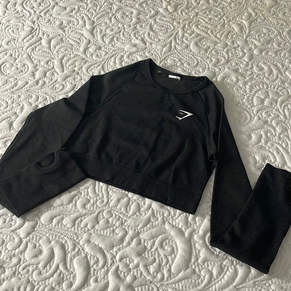 Gym Shark  Crop top, long sleeves.